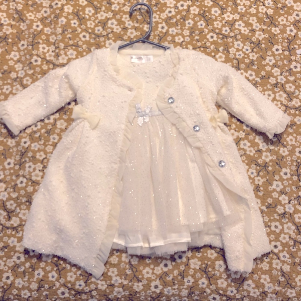 Nannette Baby brand dress with overcoat size 6-9months
